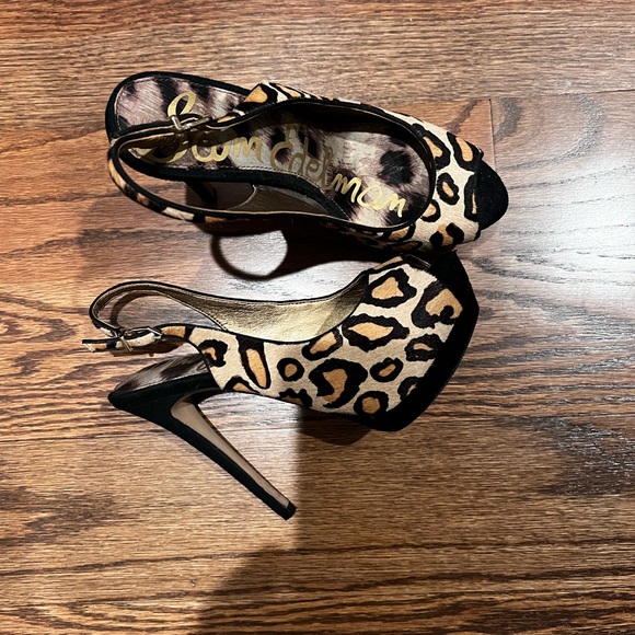 Sam Edelman size 6 leopard print stiletto heels; in great condition - Picture 3 of 7